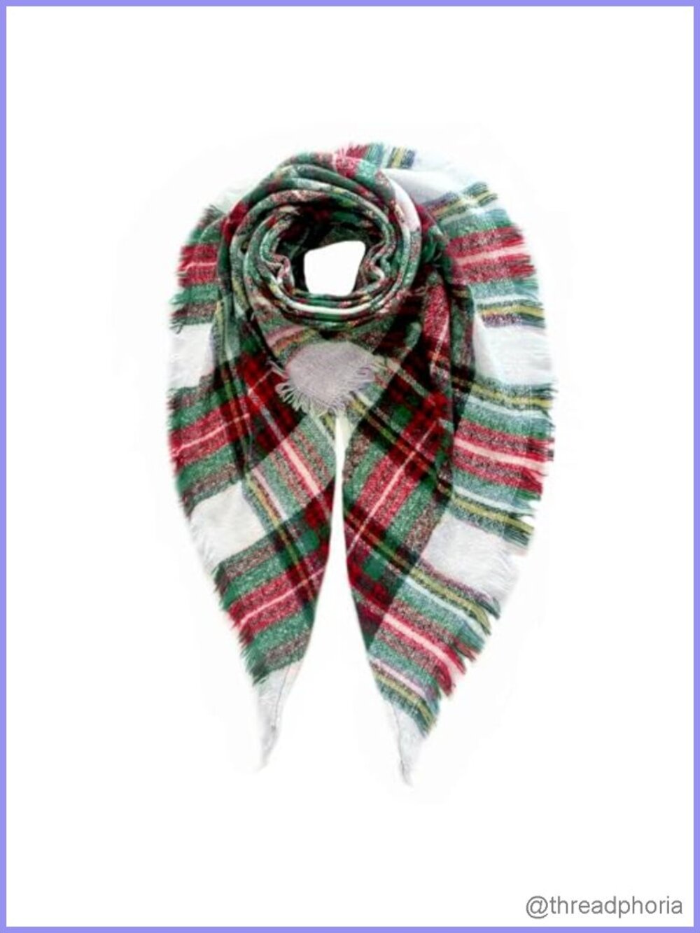 Oversized Plaid Tartan Scarf Shawl Wrap for Women Men, Soft Cashmere-Like